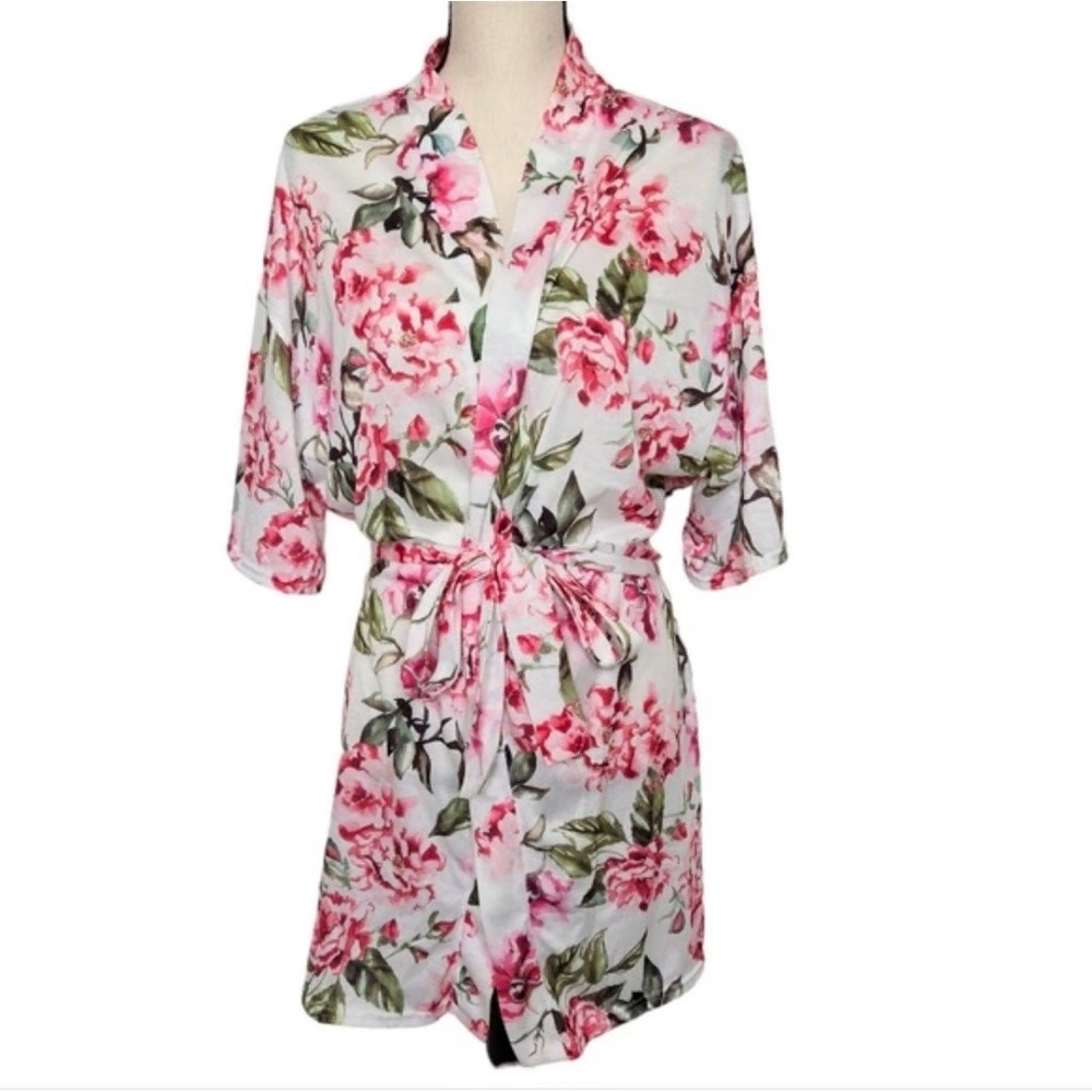 Show Me Your Mumu Kimono Brie Robe Roses One Size Short Garden of Blooms